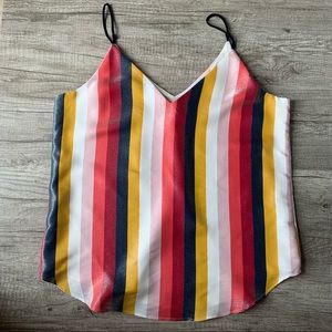 NWT Express V Neck Iridescent Tank Top